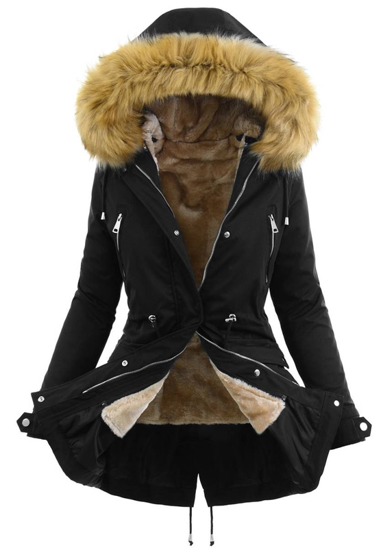 Damska Kurtka Parka 2w1 Dominika Czarna