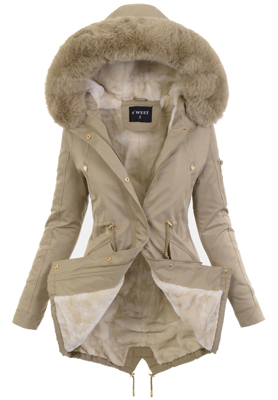 Parka Zimowa Anastazja Ciemno Beżowa