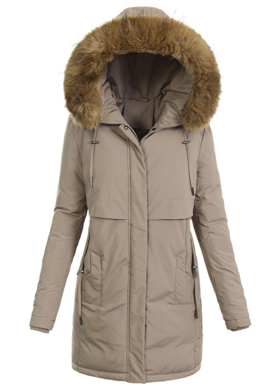 Damska Kurtka Zimowa Elwira Beżowa
