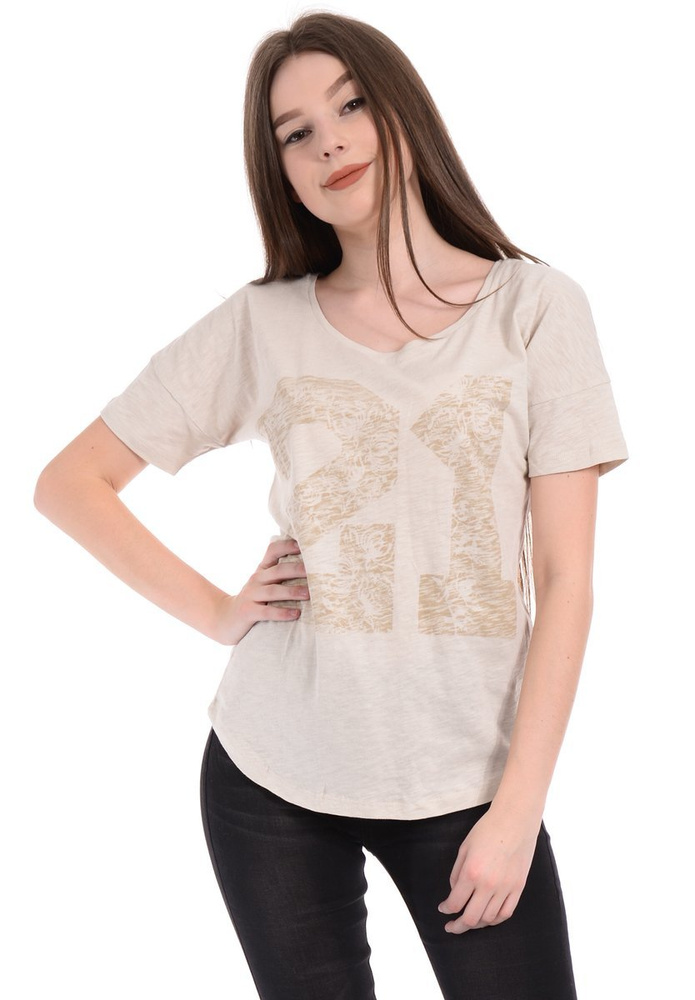 Damska Koszulka T-shirt Ecru