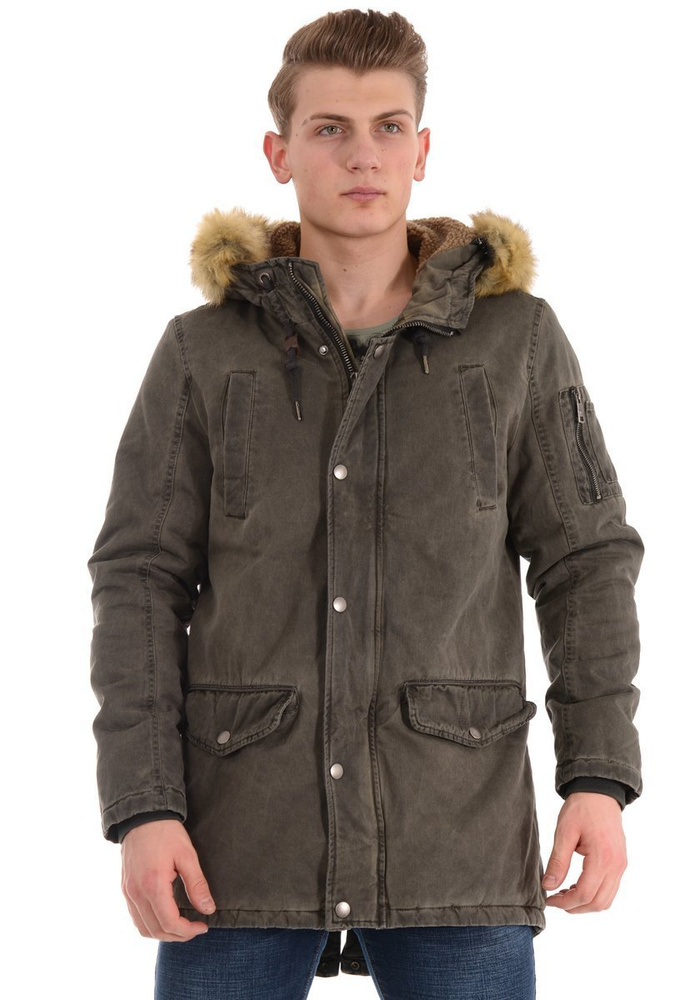 Męska Kurtka Parka Paweł Khaki