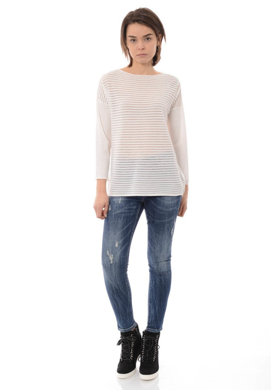 Damskie Spodnie Jeansy Przetarcia Rurki Granatowe