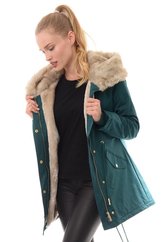 Damska Zimowa Parka Roksana Zielona
