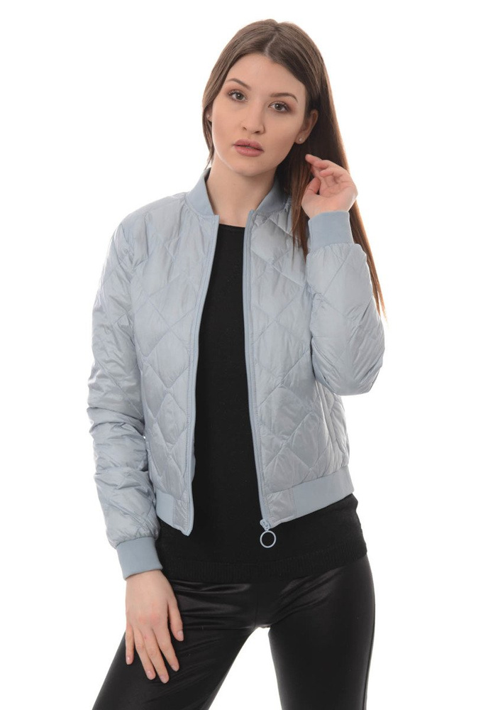 Damska Wiosenna Kurtka Puchowa Błękitna