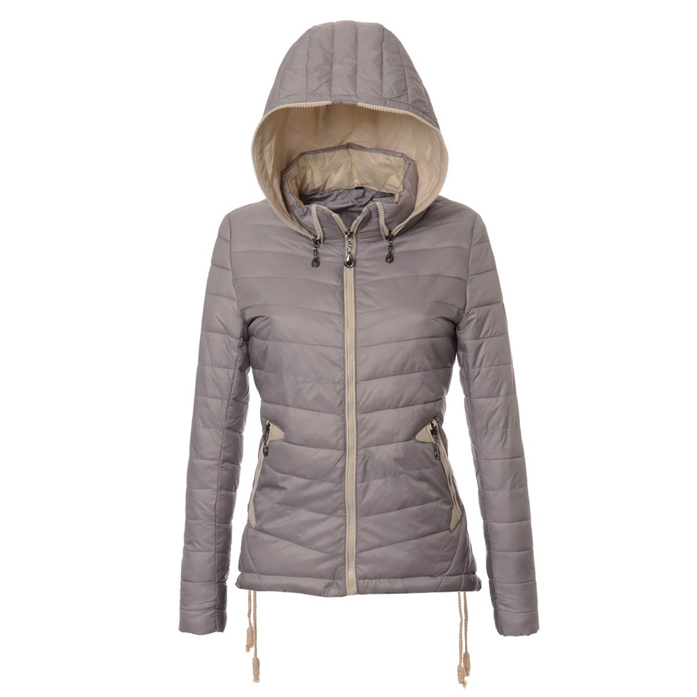 Kurtka Wiosenna - Jesienna Damska Ortalionowa Monica Szara