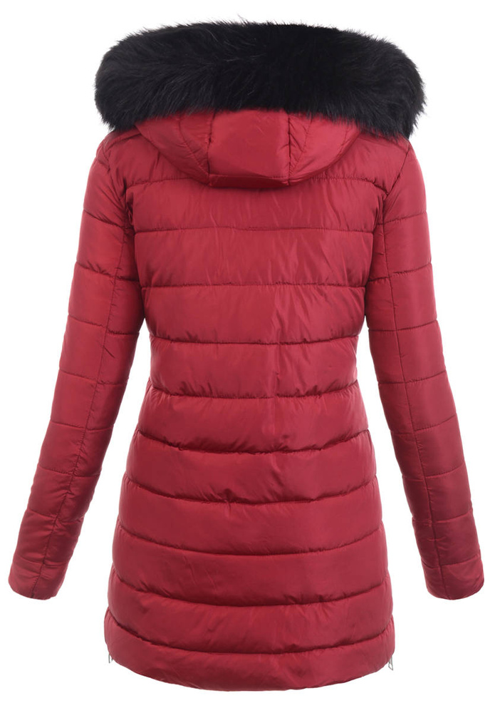 Damska Kurtka Zimowa Ortalionowa Florentyna Bordowa