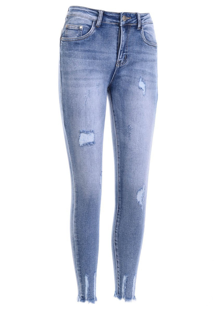 Damskie Spodnie Jeansowe Niebieskie
