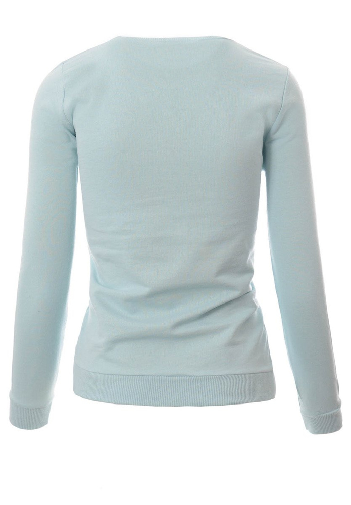 Damska Bluza Bawełniana Nadruk I AM LADY Błękitna