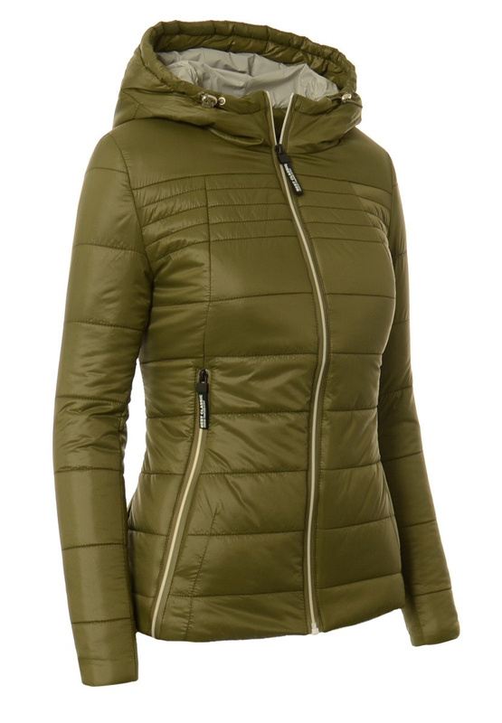 Damska Wiosenna Kurtka Marieta Oliwkowa