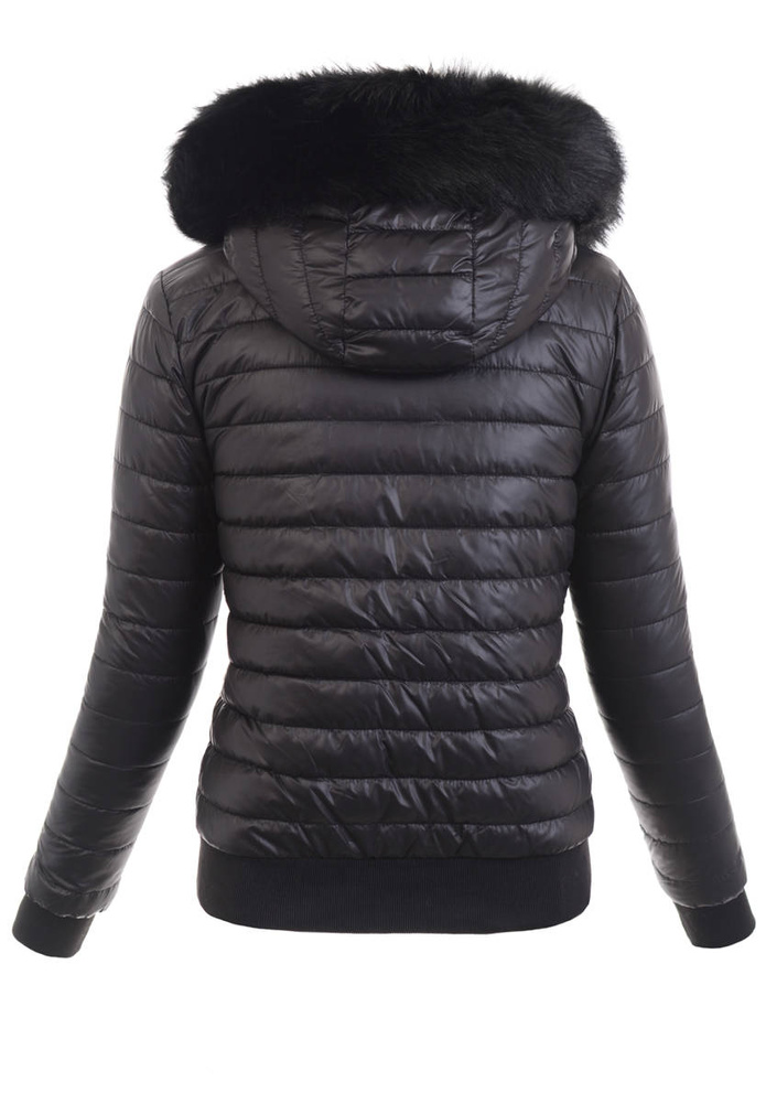 Damska Kurtka Zimowa Ortalionowa Faustyna Czarna