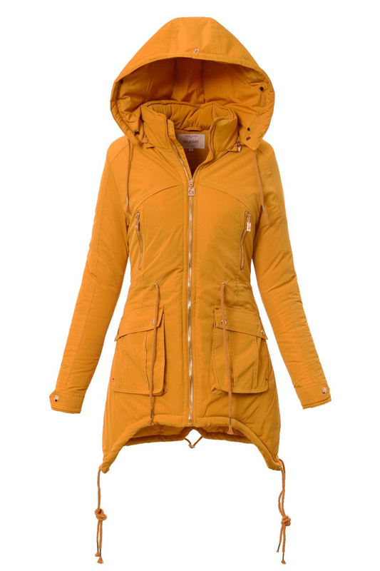 Damska Kurtka Parka Zimowa Camel