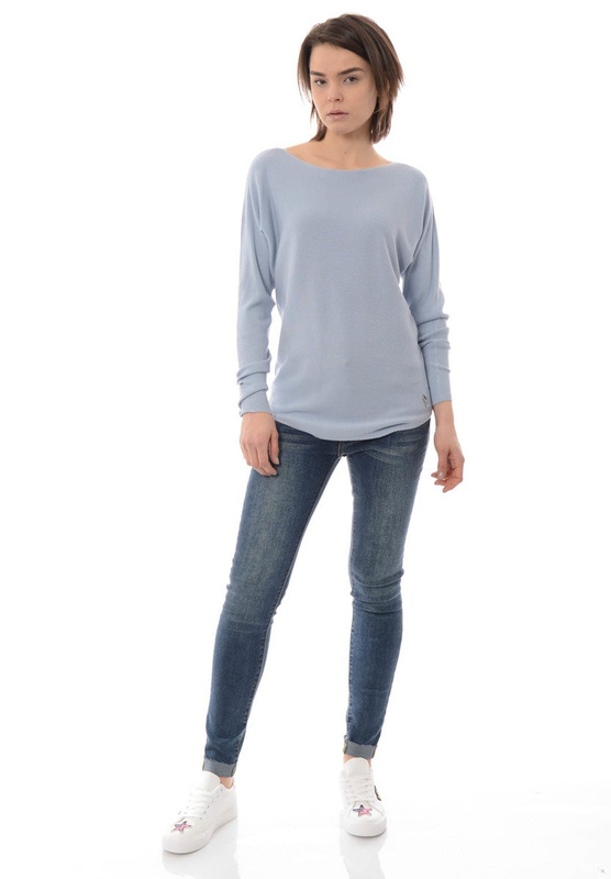 Damska Bluzka Oversize Błękitna