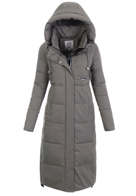 Damska Kurtka Ortalionowa Długa Lucyna Brązowa