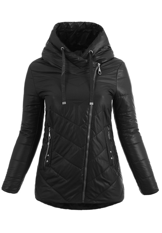 Damska Wiosenna Kurtka Ernesta Czarna