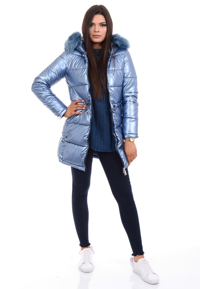 Damska Kurtka Ortalionowa Adelajda Niebieska
