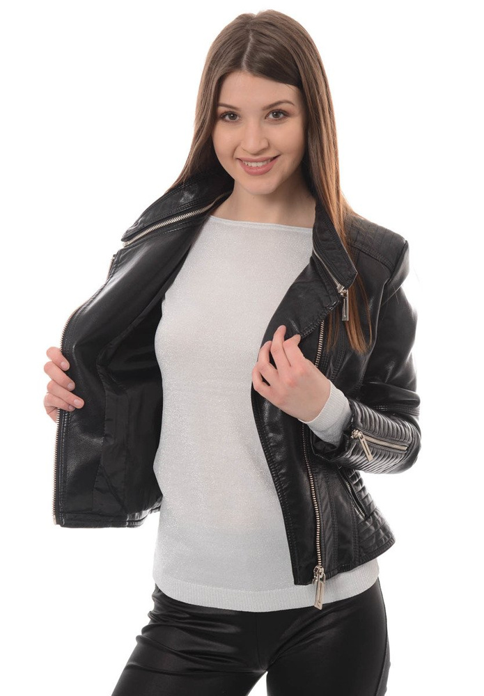 Rewelacyjna Damska Kurtka Ramoneska Tatiana Czarna