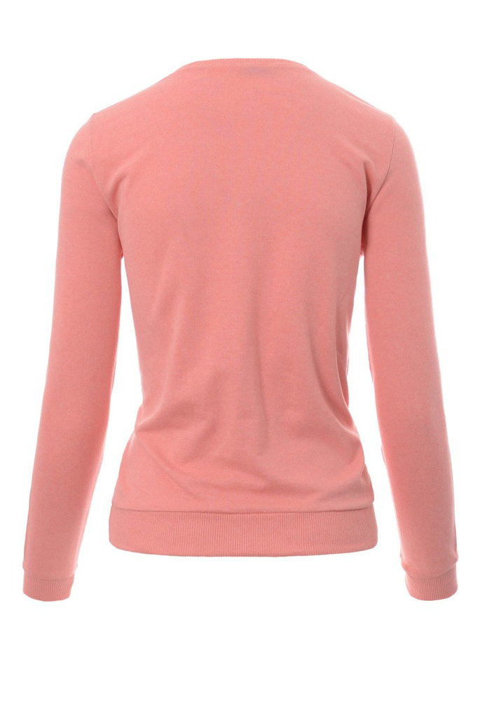 Damska Bluza Bawełniana Nadruk Tusze Różowa