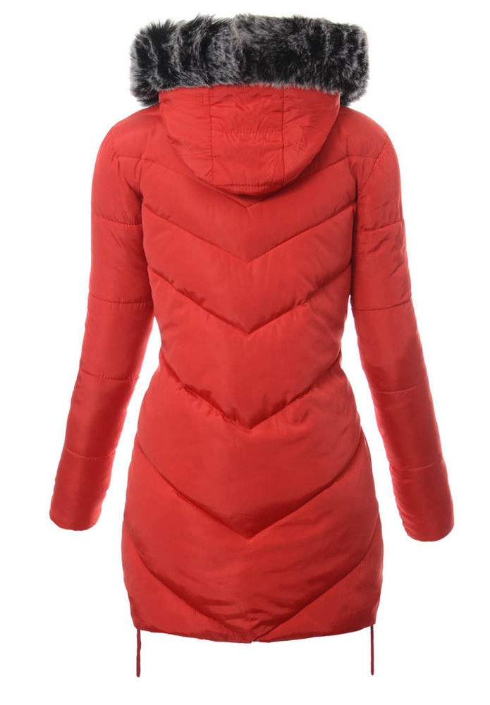 Damska Zimowa Kurtka Ortalionowa Lucyna Czerwona
