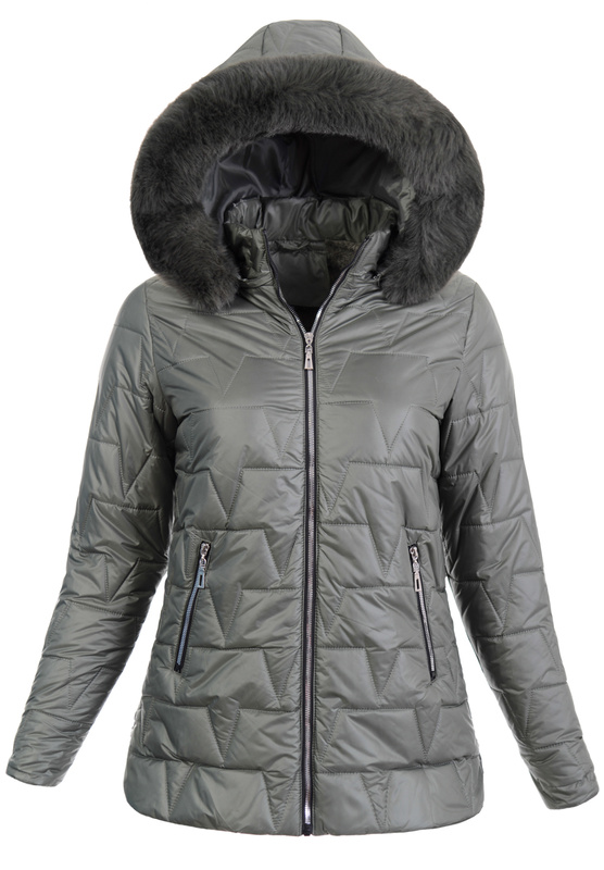 Damska Kurtka Zimowa Czesława Zielona