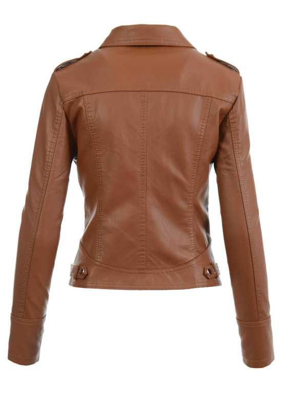 Damska Kurtka Ramoneska Inka Ceglana