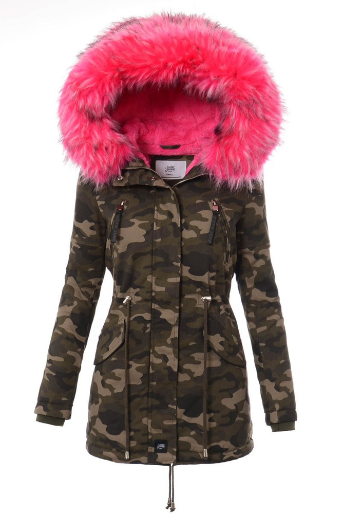 Kurtka Parka Aleksandra Moro Z Różowym Futrem