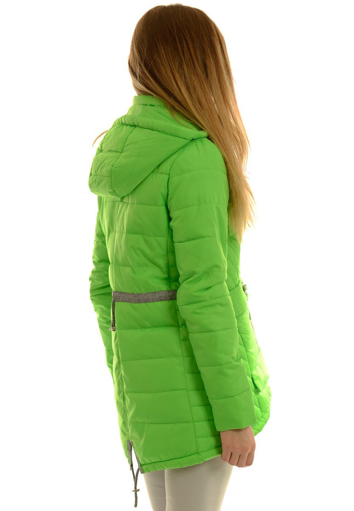 Damska Jesienna Wiosenna Kurtka Zoja Zielona Neonowa
