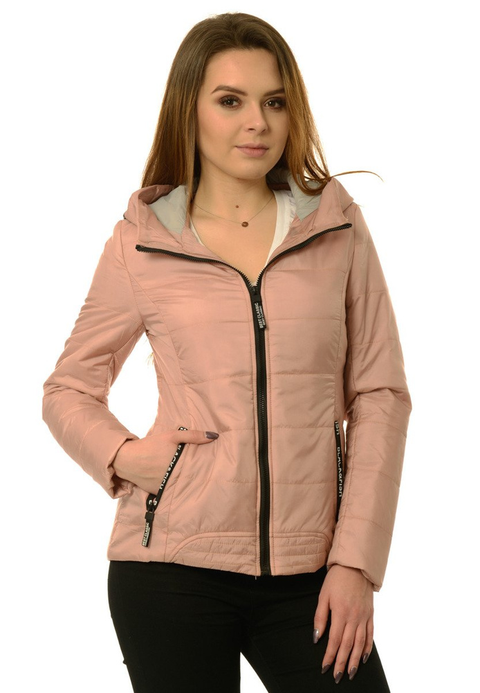 Damska Jesienna Wiosenna Kurtka Blady Róż