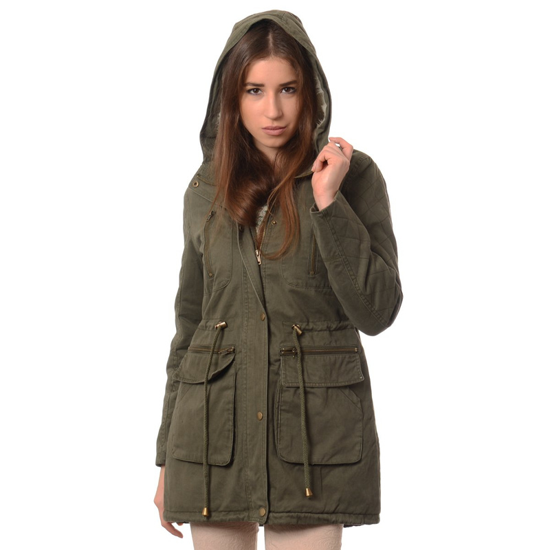 Damska Kurtka Parka Zimowa Trini Zielona