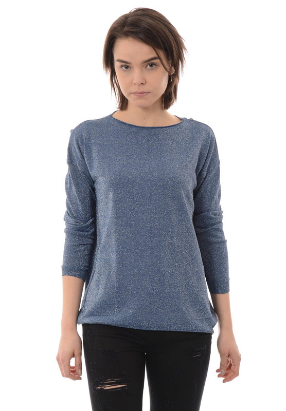 Damska Bluzka Oversize Niebieska