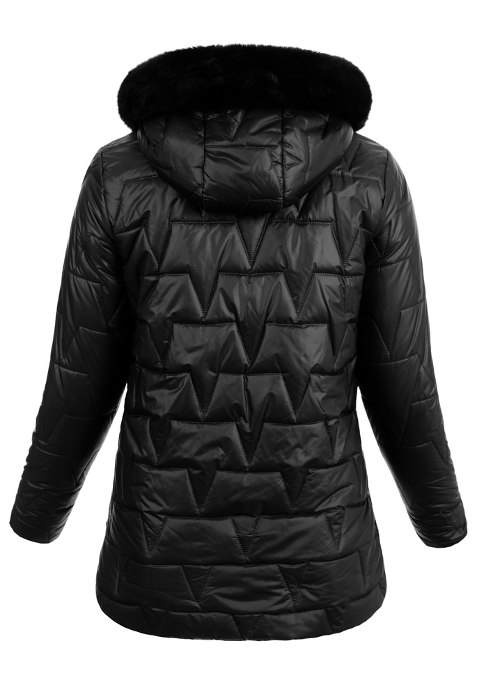 Damska Kurtka Zimowa Czesława Czarna