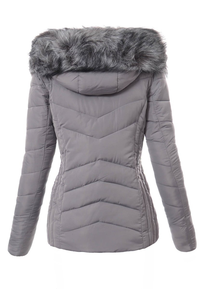 Damska Zimowa Kurtka Ortalionowa Szara