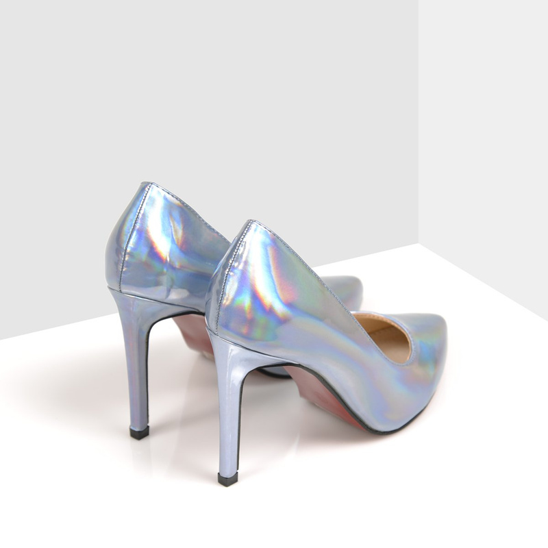 Niebieskie Szpilki Lu Boo Hologramowe