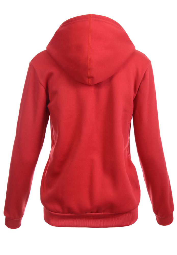 Damska Bluza Z Kapturem Rozsuwana Czerwona