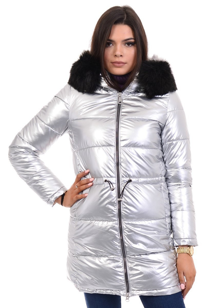 Damska Kurtka Ortalionowa Adelajda Szara