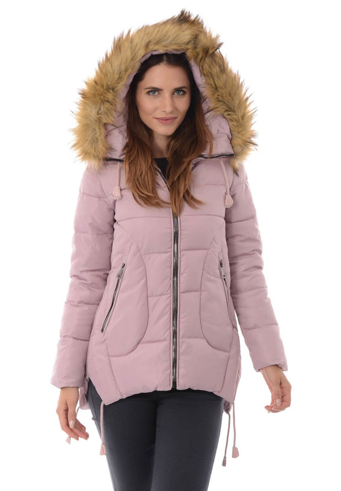 Damska Zimowa Ortalionowa Kurtka Pamela Różowa