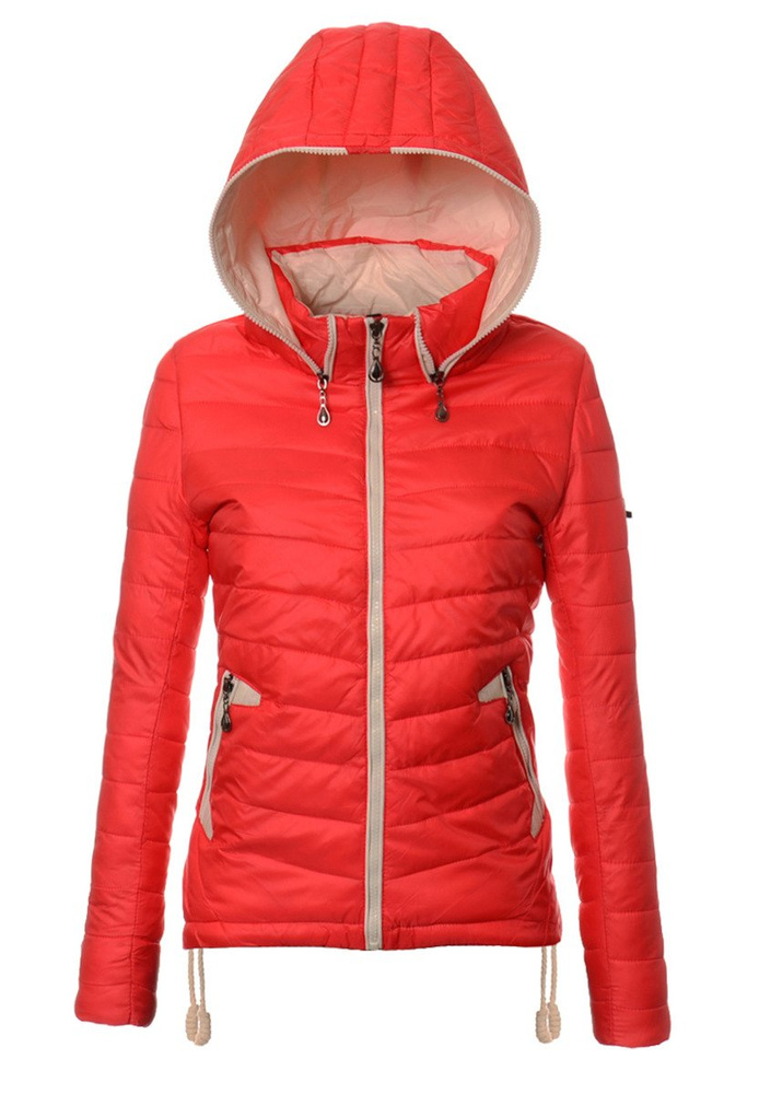 Damska Jesienna Kurtka Ortalionowa Eva Malinowa