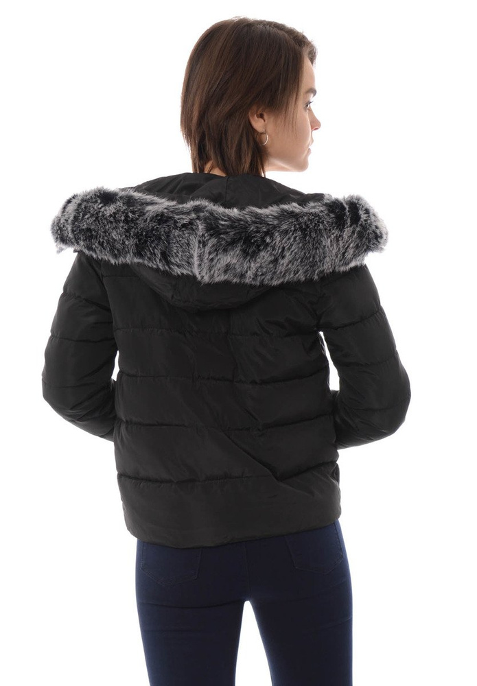 Damska Zimowa Kurtka Ortalionowa Czarna