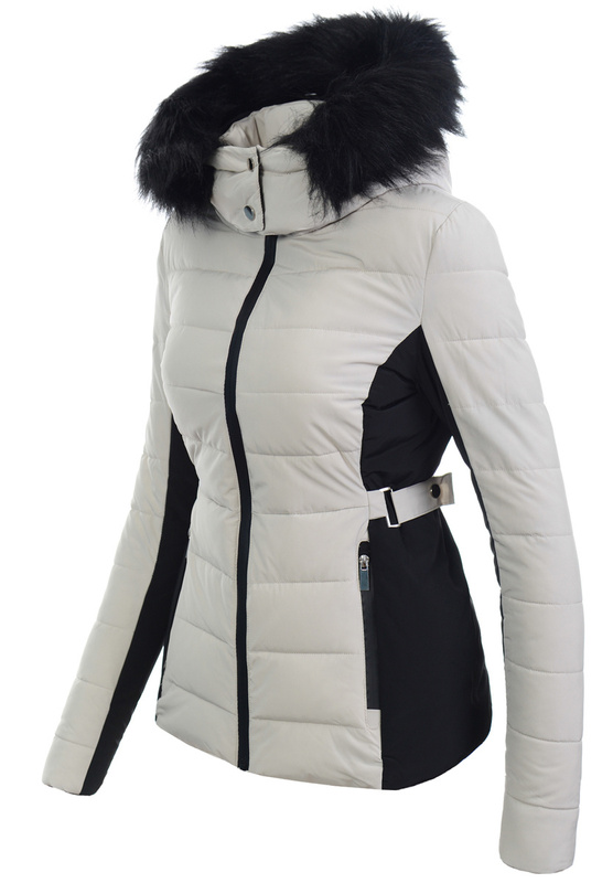 Damska Kurtka Zimowa Rose Ecru