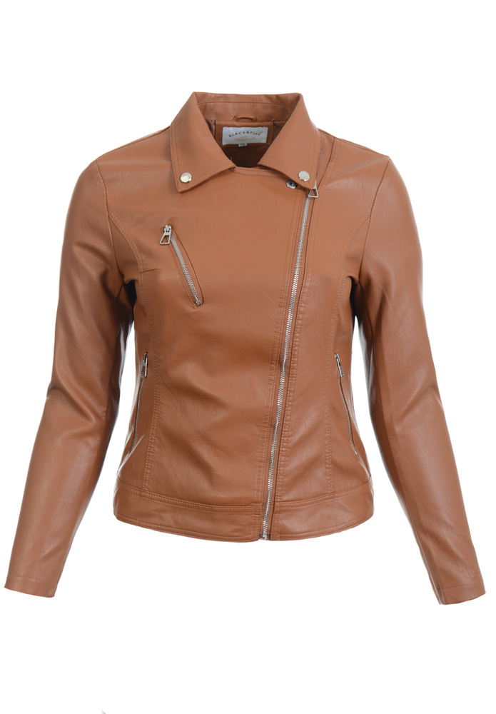 Damska Kurtka Ramoneska Alana Ceglana