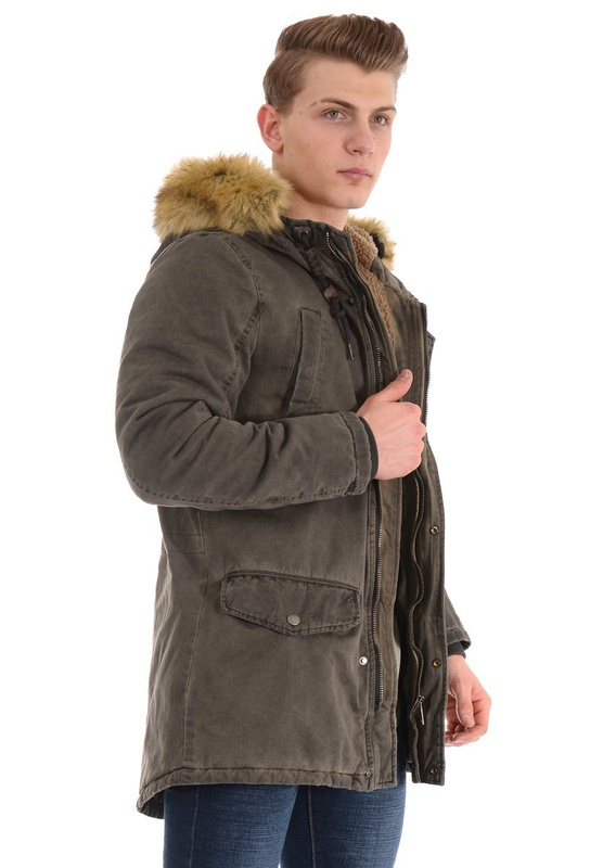 Męska Kurtka Parka Paweł Khaki