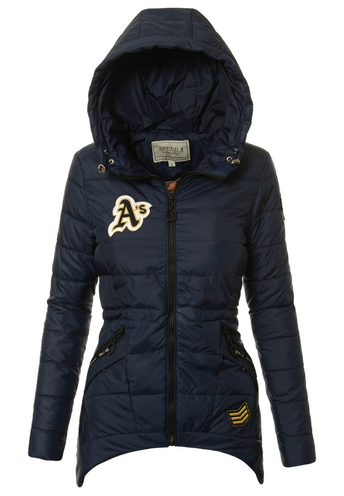 Damska Jesienna Wiosenna Kurtka Lilien Granatowa