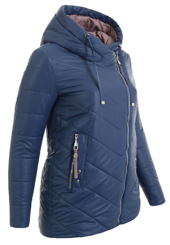 Damska Wiosenna Kurtka Ernesta Niebieska