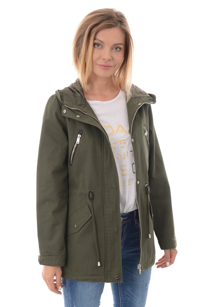 Damska Kurtka Parka Wiosenna Małgorzata Zielona
