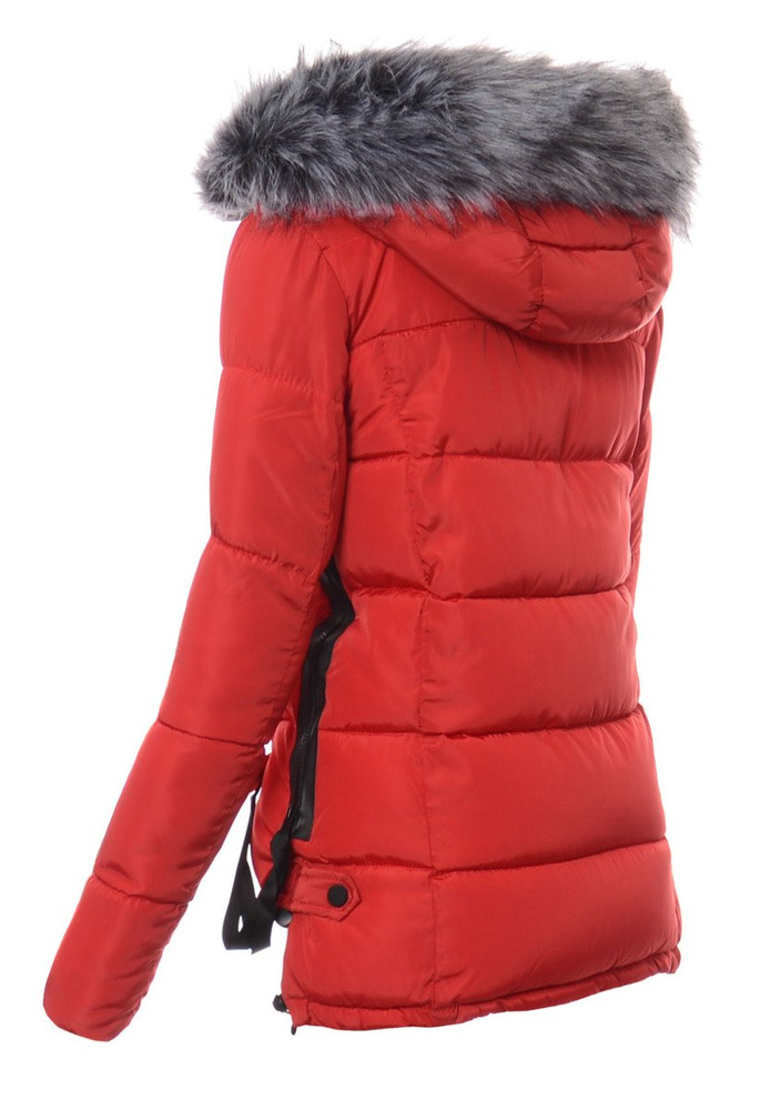 Damska Zimowa Kurtka Ortalionowa Czerwona