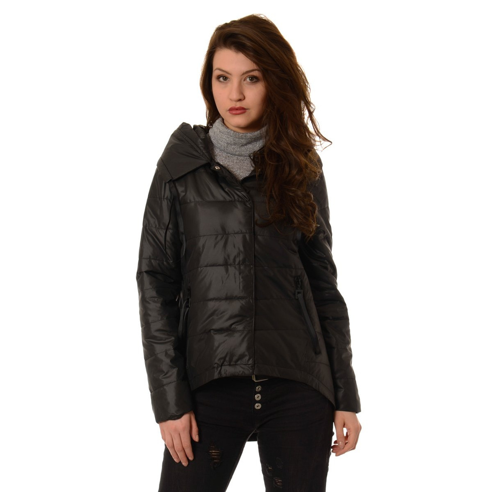 Damska Kurtka Wiosenno - Jesienna Asymetryczna Anna Czarna