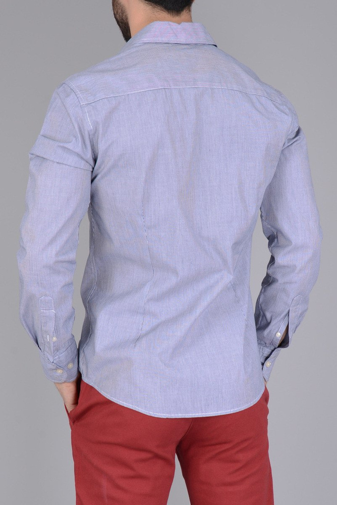 Koszula Męska Niebieskie Prążki