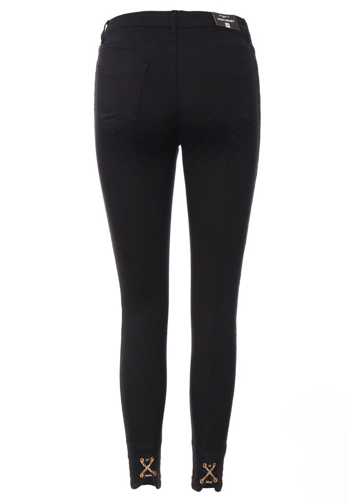 Damskie Spodnie Rurki Czarne