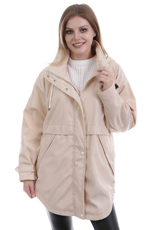 Damska Kurtka Parka Wiosenna Ksenia Beżowa