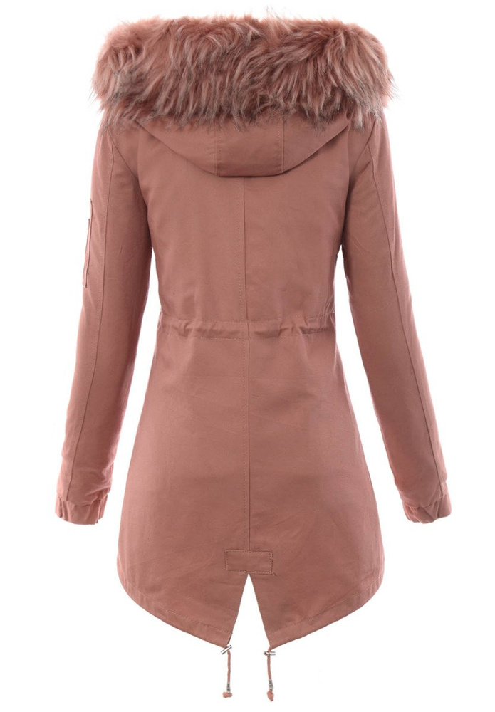 Piękna Damska Kurtka Parka 2w1 Emilia Różowa