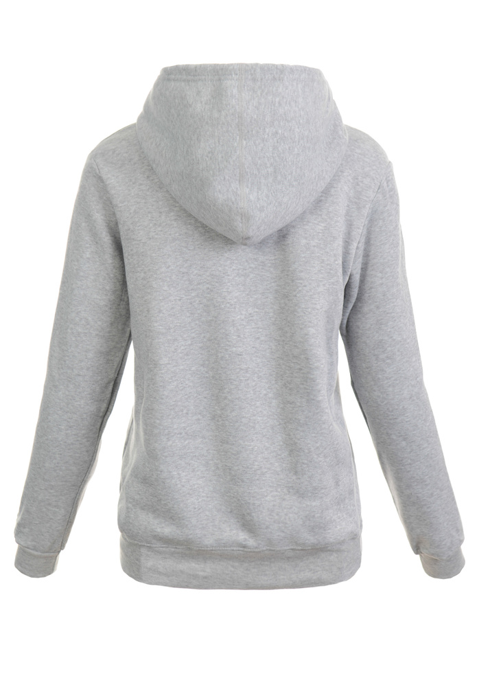 Damska Bluza Z Kapturem Kangurka Jasno Szara